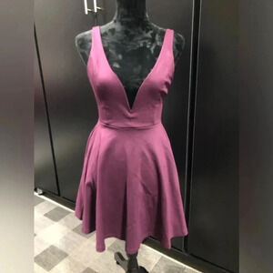 Dainty Hooligan Raise A Toast low cut v-neck, strappy back, flare, red wine